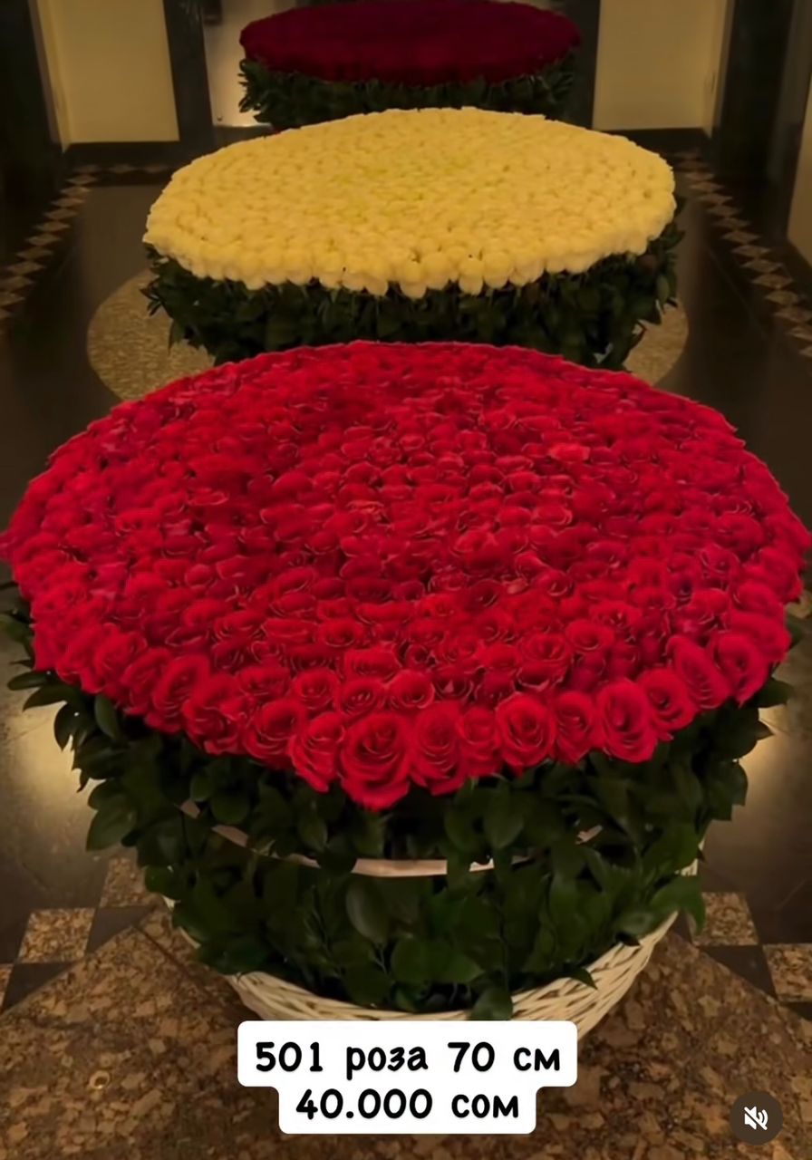501 роза в корзине - изображение 1